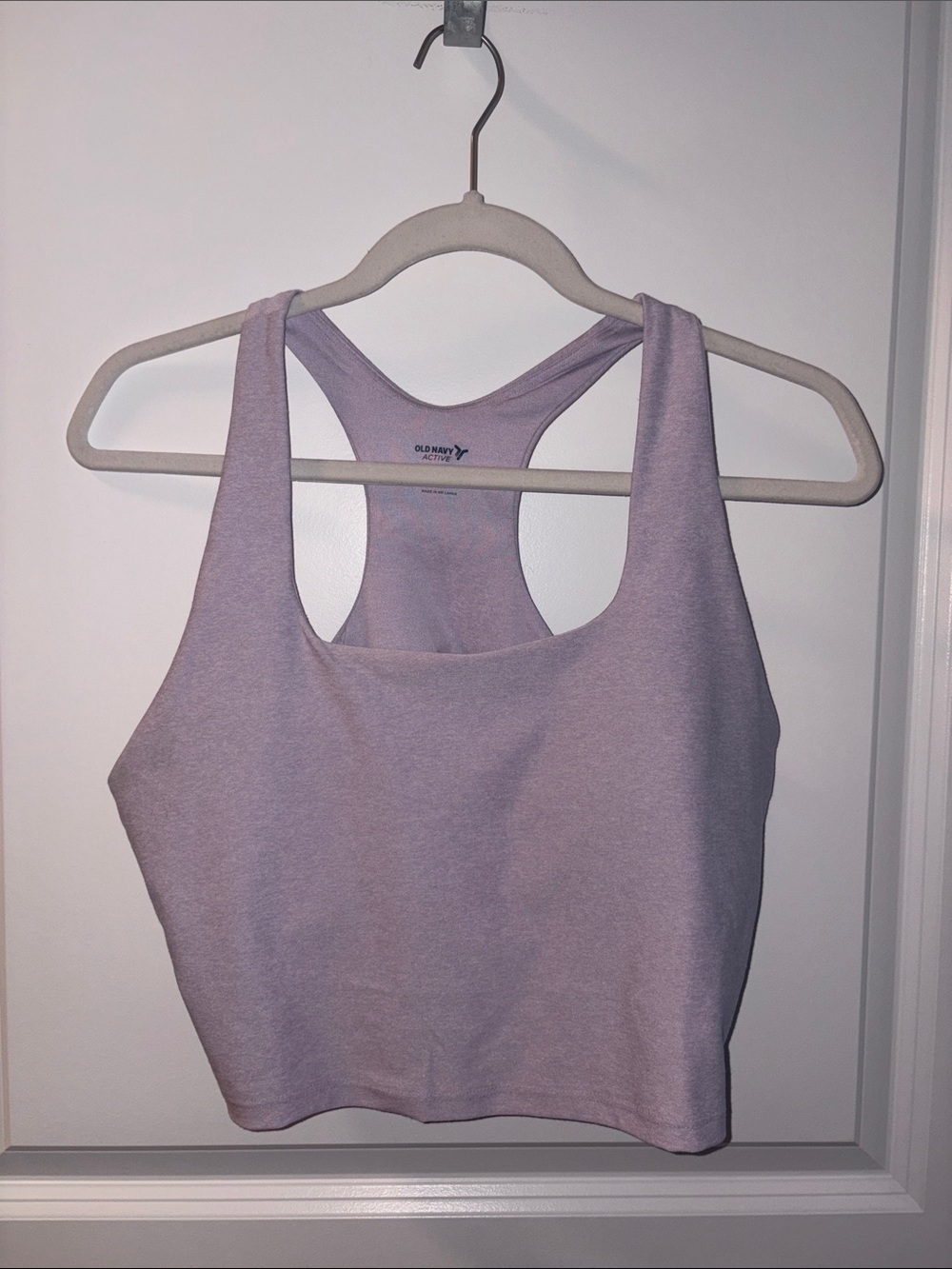Old Navy Light Purple Racerback Crop Sports Bra